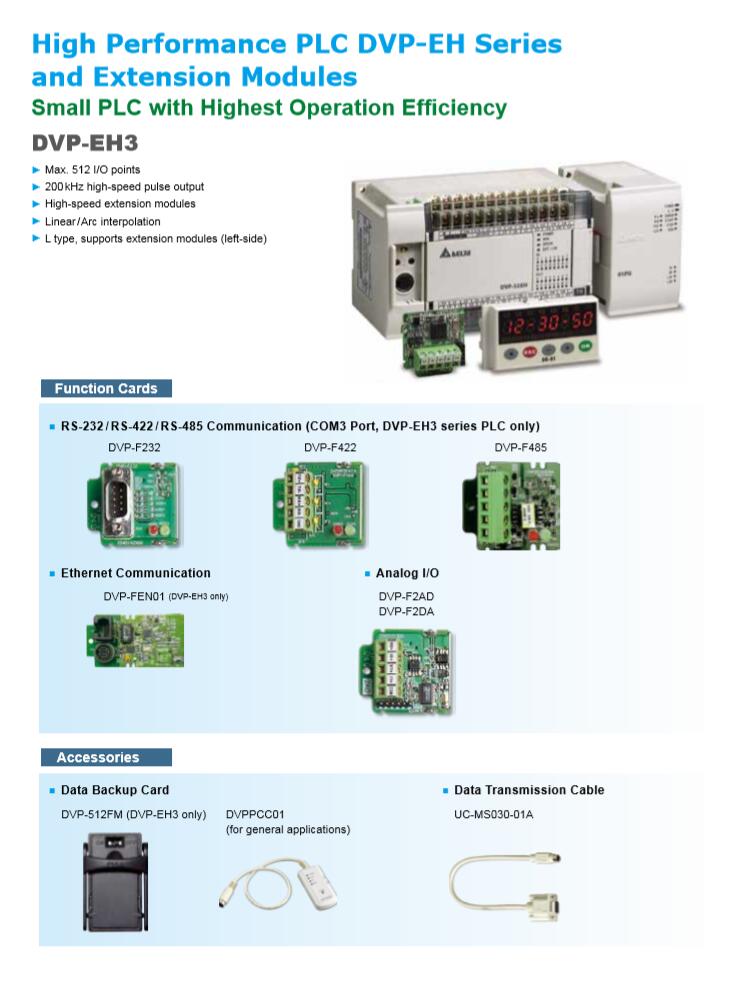 Delta PLC DVP16EH00T3